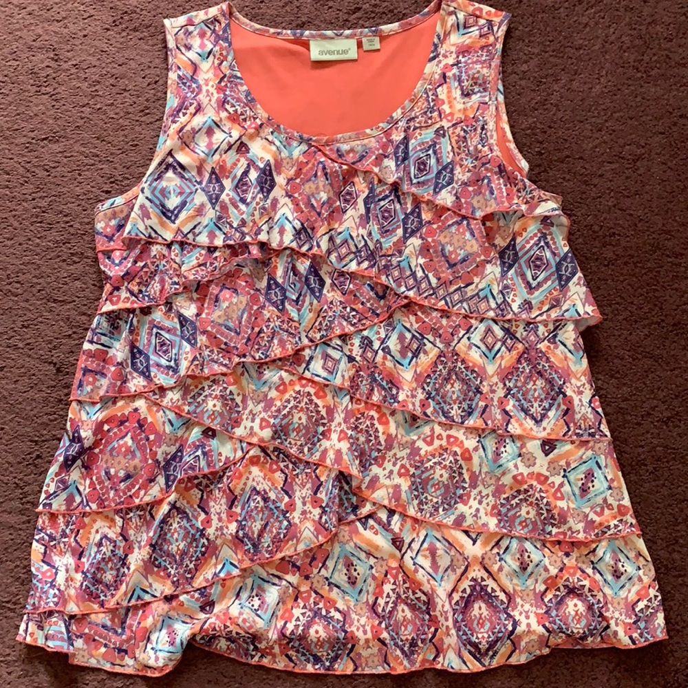 Avenue sleeveless layered blouse 14/16